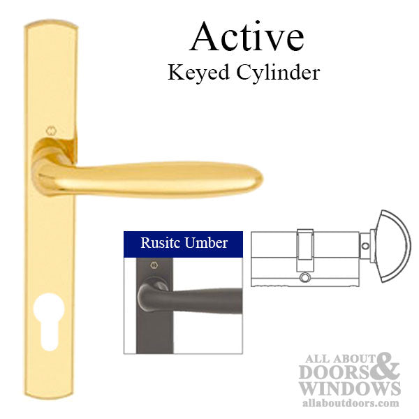 Hoppe Verona Multipoint Handleset – 92mm PZ, Rustic Umber