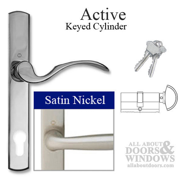 Hoppe Munchen Active Multipoint Handleset – 92mm PZ, Satin Nickel