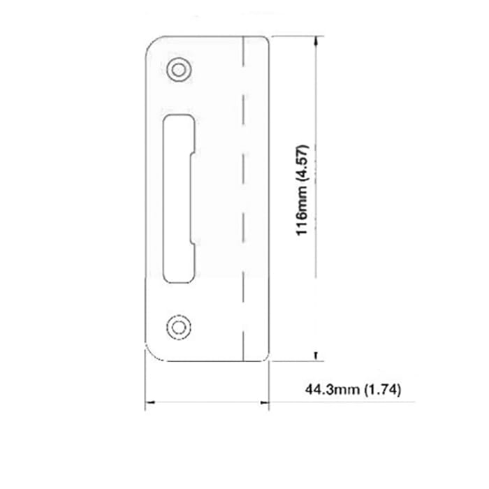 Hoppe Curved Lip Strike Plate for Tongue Version Multipoint Locks