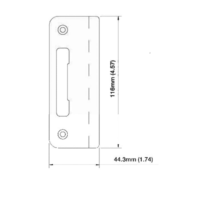 Hoppe Curved Lip Strike Plate for Tongue Version Multipoint Locks