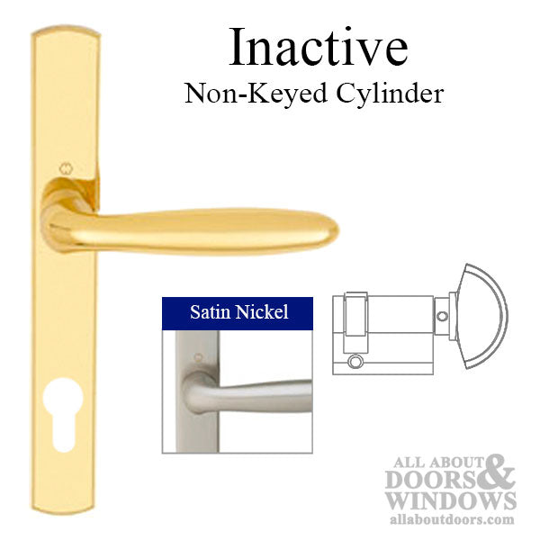 Hoppe Verona Inactive Multipoint Handleset – 92mm PZ, Satin Nickel