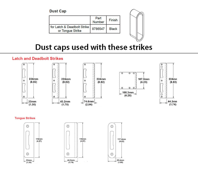 Hoppe Radius Lip Strike Plate – Tongue Version, 1" x 4-5/8"