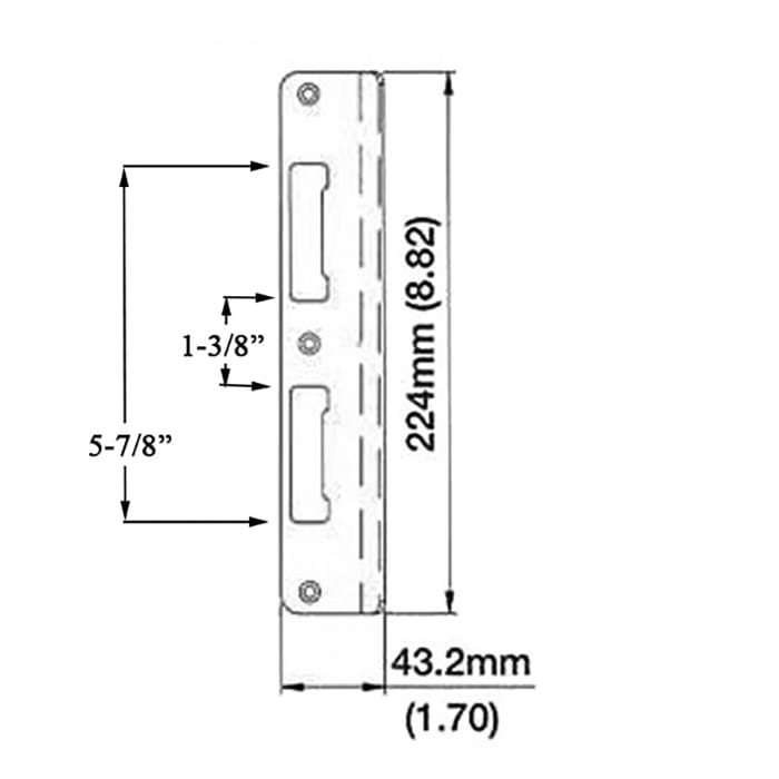 Hoppe Latch and Deadbolt Strike with Curved Lip – Rustic Umber
