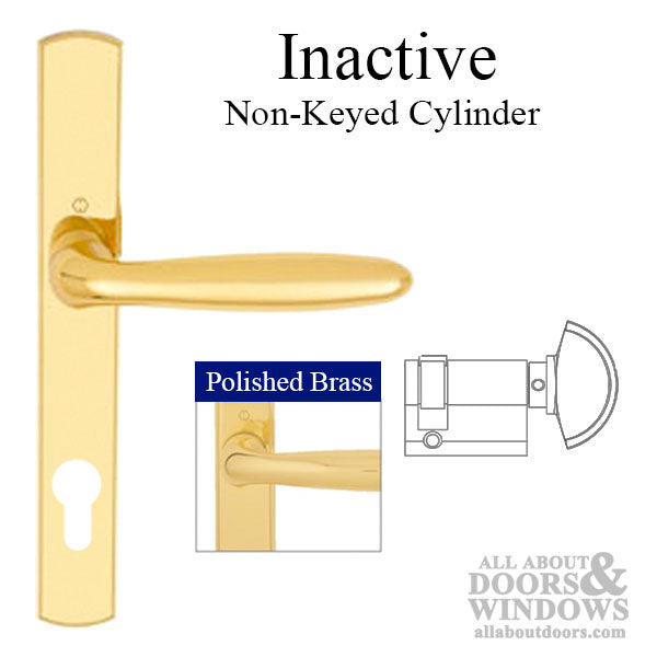 Hoppe Verona Inactive Multipoint Handleset – 92mm PZ, Polished Brass