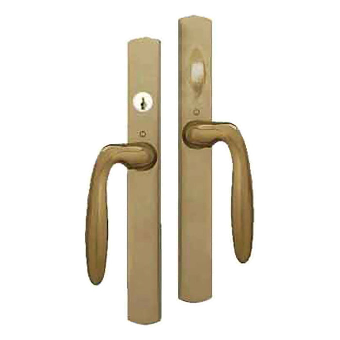 Hoppe M151VK Active Sliding Door Handleset – Keyed, Antique Brass