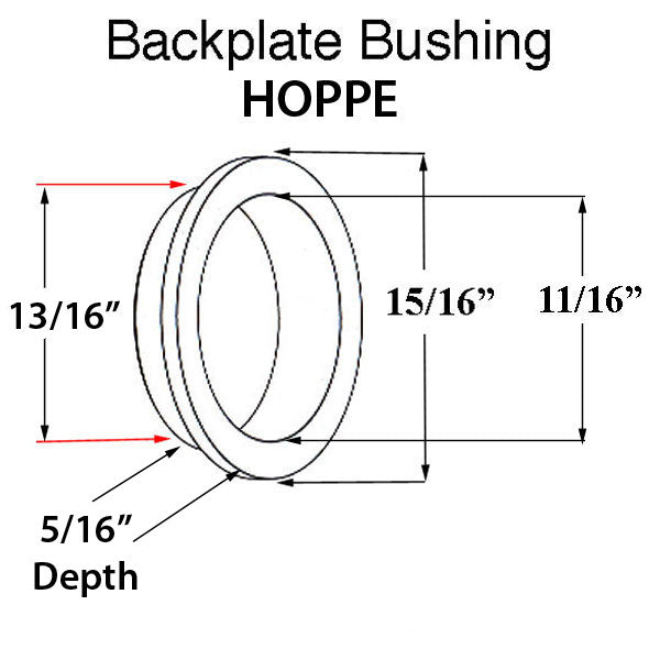 Hoppe Clear Plastic Handle Bushing – 11/16" Handle Diameter