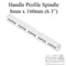 Hoppe Split Shaft Spindle for HL S9000 – 8mm x 160mm, 2-3/4" to 3" Doors