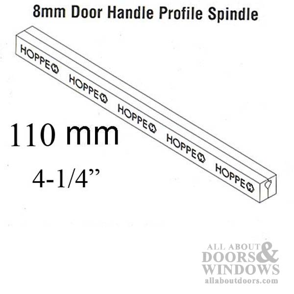 Hoppe 2-Piece Spindle for HLS9000 Sliding Door Handleset – 4-1/4" Length, 1-3/8" Door