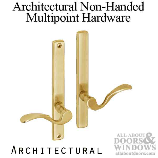 Dummy Handleset for Multipoint Doors – Non-Handed, Solid Brass