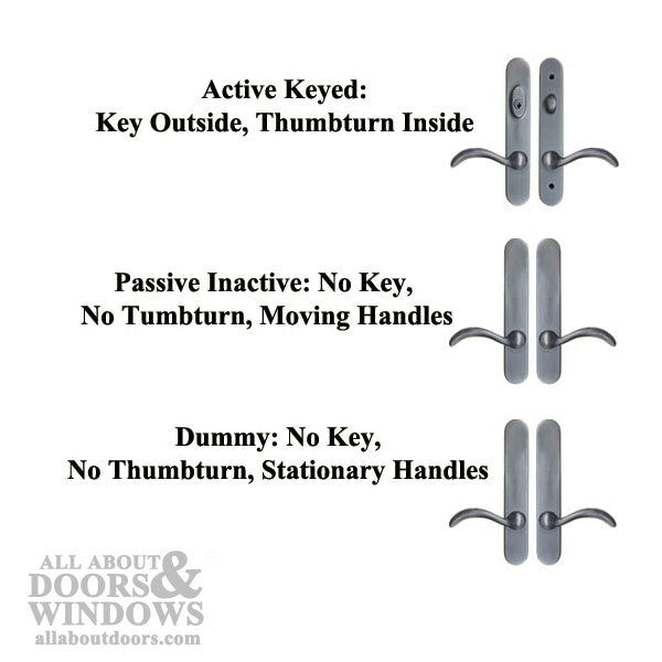 Ashland 10" Passive/Dummy Handle Set – Non-Keyed, Transitional Curved Levers