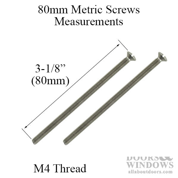 M4 x 80mm Metric Screw for 2-1/2" Doors – Handleset Trim