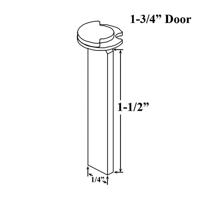 Ashland Cylinder Tailpiece – 1-1/2" Length for 1-3/4" Doors