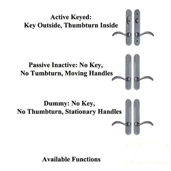 Expressions 12" Square Active Keyed Multipoint Handle Set – 92mm PZ