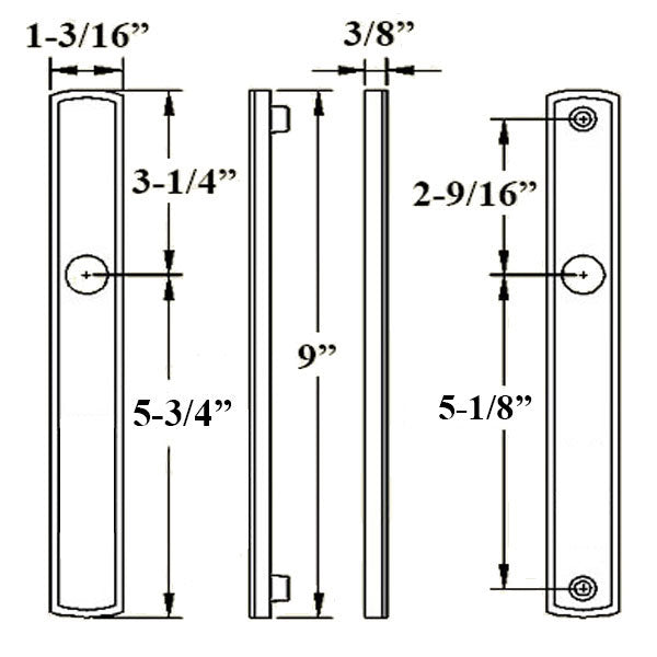 G-U Allegro Dummy Handleset Trim – 30mm Plate Series