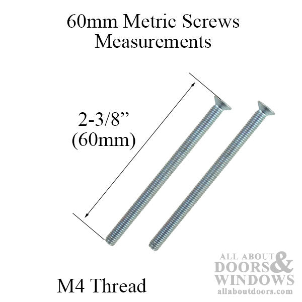 Aftermarket Machine Screw Pair for Handlesets - M4 x 60mm Breakaway