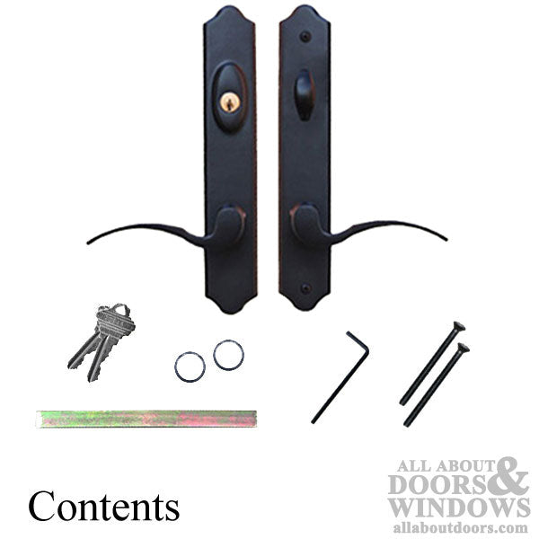 Ashland True Elegance Active Keyed Handle Set for Hinged Doors – 8" Plate, Oil Rubbed Bronze
