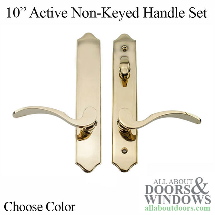 True Elegance 10" Active Non-Keyed Handle Set for Hinged Doors