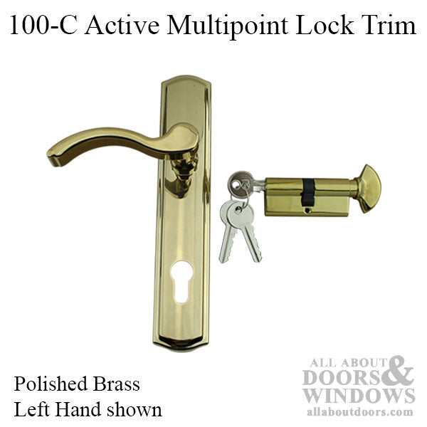 Amesbury Lever Handle for Multipoint Doors - Polished Brass