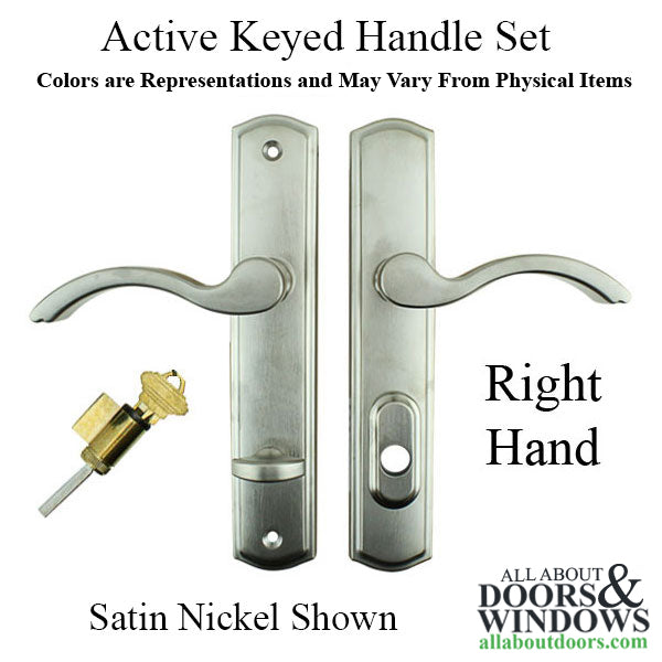 Active Keyed Trim – 100 Series Regency Arched Plate, 92mm PZ, Right Hand