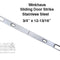 Winkhaus Sliding Door Strike Plate – Flat with Radius Ends, 12-13/16" Length