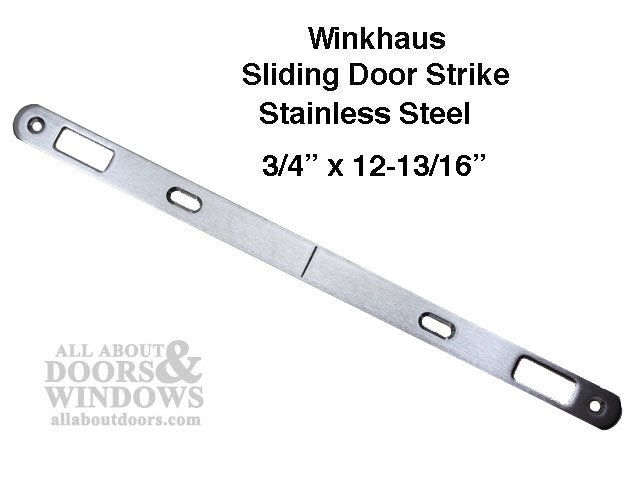 Winkhaus Sliding Door Strike Plate – Flat with Radius Ends, 12-13/16" Length