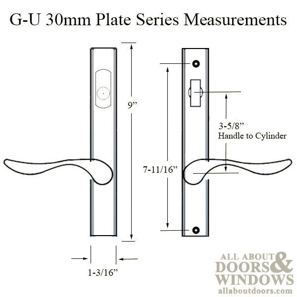 G-U Allegro Handleset Trim – 92mm PZ, Active Function
