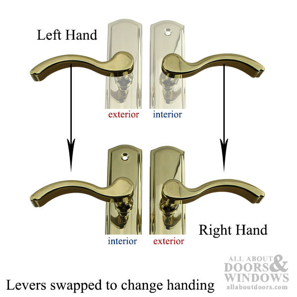 Amesbury Lever Handle for Multipoint Doors - Polished Brass
