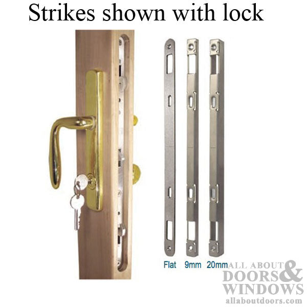 Winkhaus Sliding Door Strike Plate – Flat with Radius Ends, 12-13/16" Length