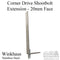 Winkhaus Corner Drive Shootbolt Extension – 20mm Faceplate, Stainless Steel