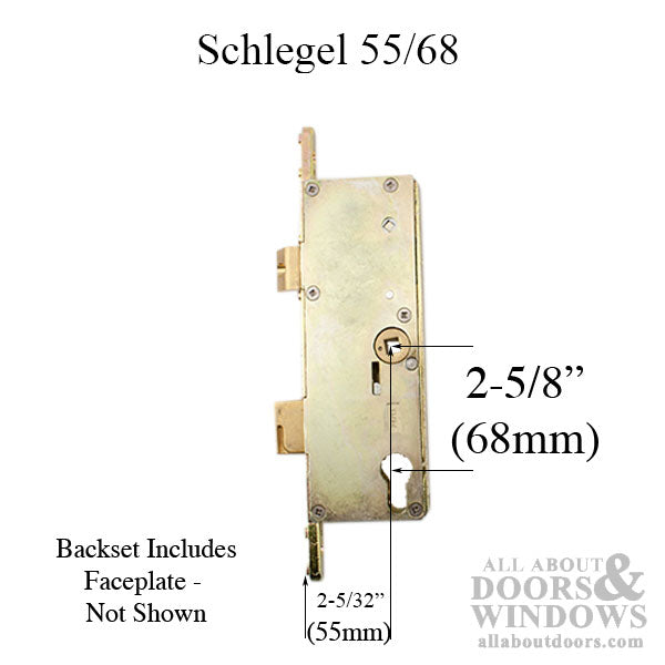 Schlegel Mortise Lock Case – 55mm Backset, 68mm PZ, Active Euro