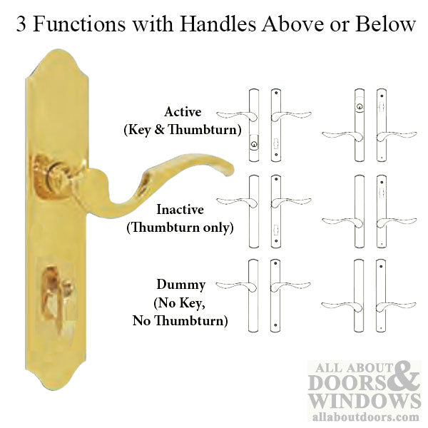 G-U Capri Inactive Handleset Trim – 45mm Backset, 92mm PZ