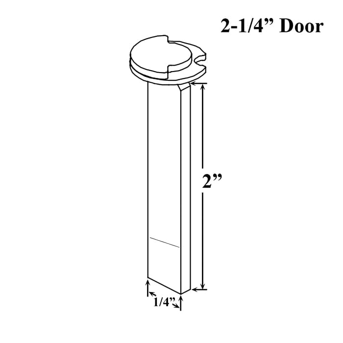 Ashland Cylinder Tailpiece for 2-1/4" Doors – 2" Length