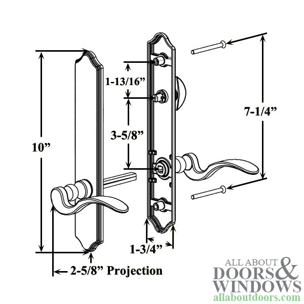 Ashland Evolutions Curve Top Handle Set – 10" Active Non-Keyed