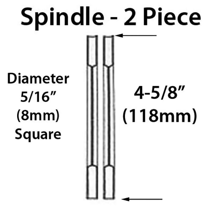 Split Shaft Spindle for 2-1/4" Doors – 4-5/8" Length