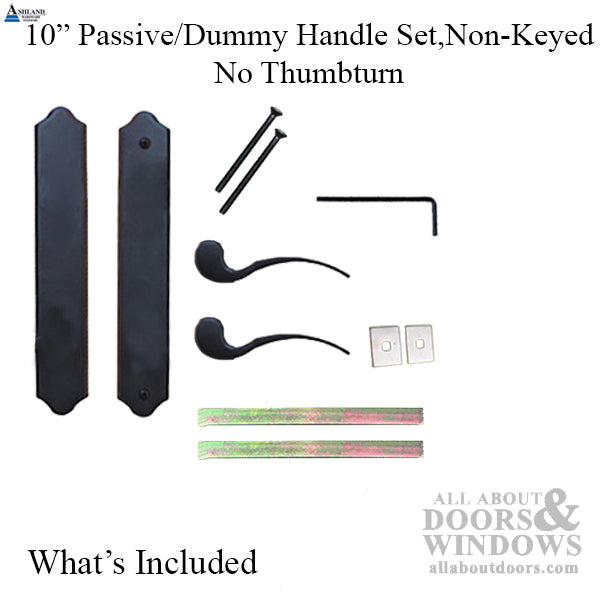 True Elegance 10" Passive Handle Set – Arch Top, Transitional Curved Levers