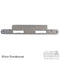 Essve Latch and Deadbolt Strike Plate – Flat Design, Silver Powdercoat