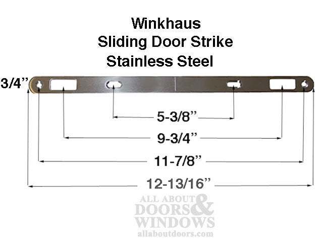 Winkhaus Sliding Door Strike Plate – Flat with Radius Ends, 12-13/16" Length