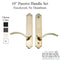 True Elegance 10" Passive Handle Set – Arch Top, Transitional Curved Levers