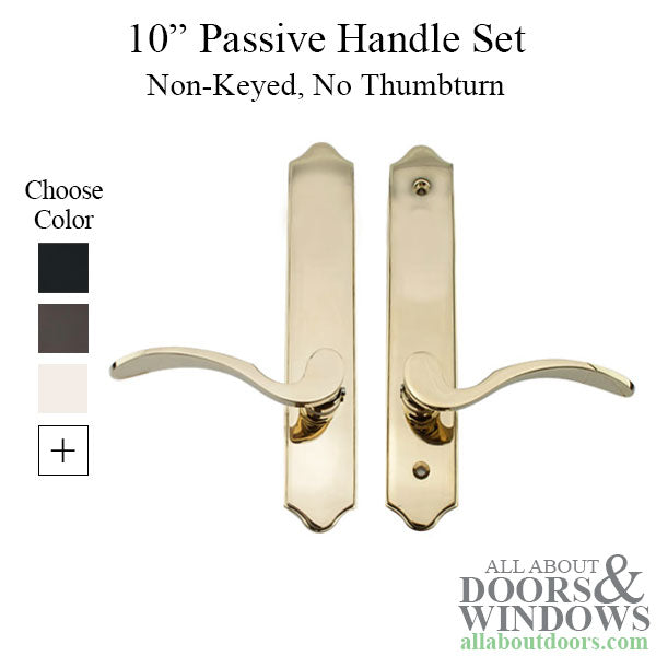 True Elegance 10" Passive Handle Set – Arch Top, Transitional Curved Levers