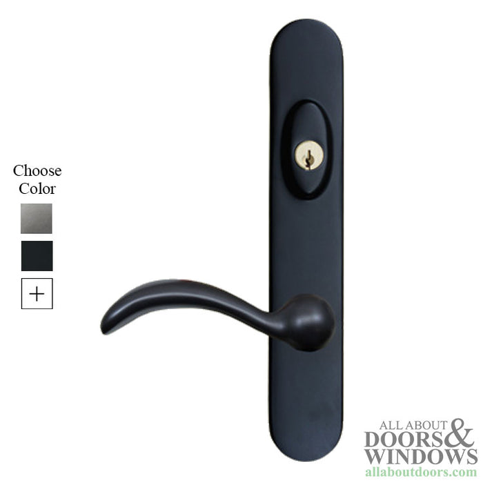Ashland Forgings 10" Active Keyed Handle Set – Transitional Curved Levers