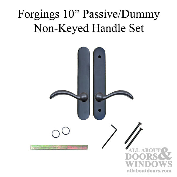 Ashland 10" Passive/Dummy Handle Set – Non-Keyed, Transitional Curved Levers