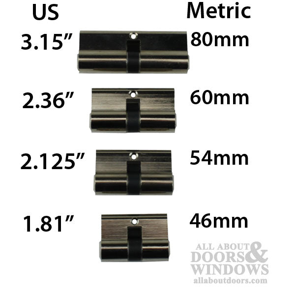 Euro Profile Lock Cylinder – 80mm, Keyed Alike, Chrome