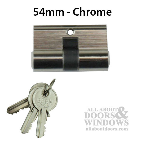 Double Key Gate Lock Profile Cylinder – 54mm, Chrome
