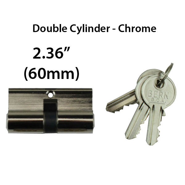 Ameristar Euro Profile Lock Cylinder – 60mm, Chrome, Keyed Alike