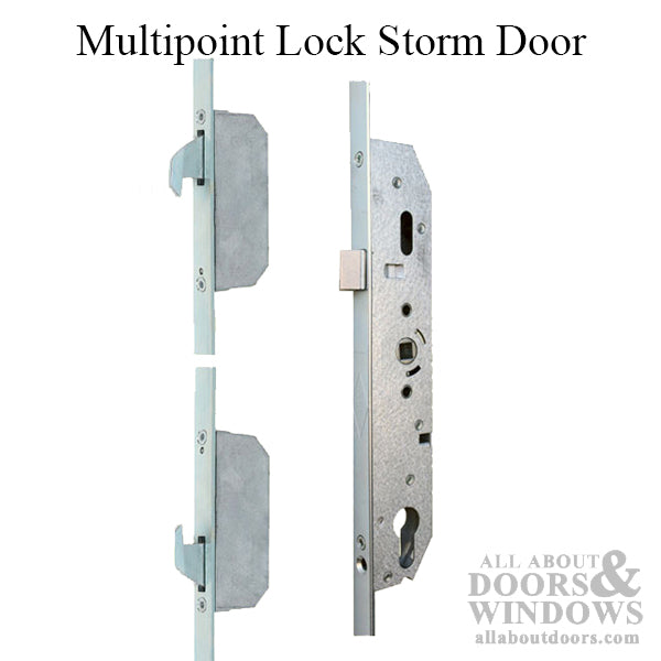 Pella Storm Door Multipoint Lock with Hooks and Spring Latch – 25mm Backset, 92mm PZ