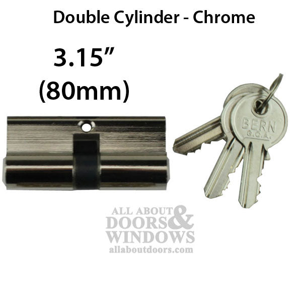 Euro Profile Lock Cylinder – 80mm, Keyed Alike, Chrome