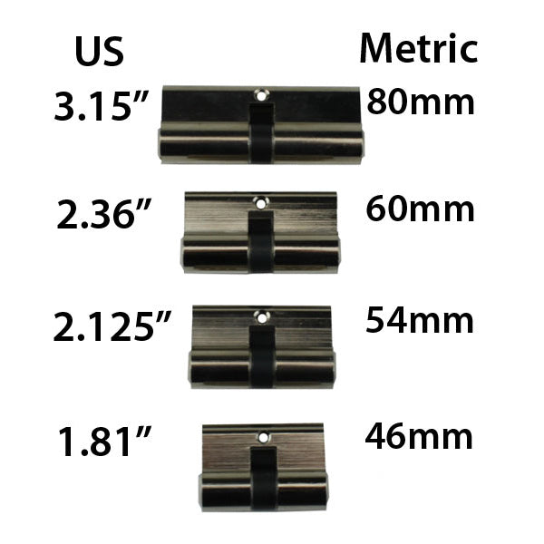 Ameristar Euro Profile Lock Cylinder – 60mm, Chrome, Keyed Alike