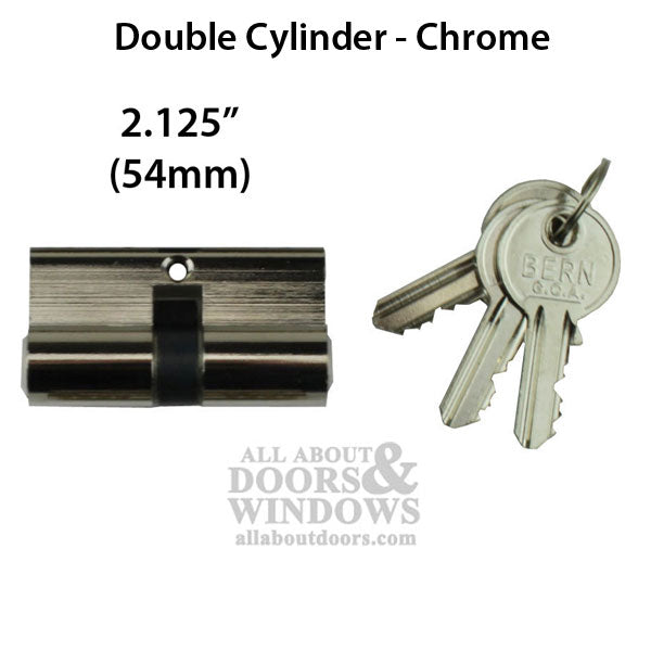 Double Key Gate Lock Profile Cylinder – 54mm, Chrome
