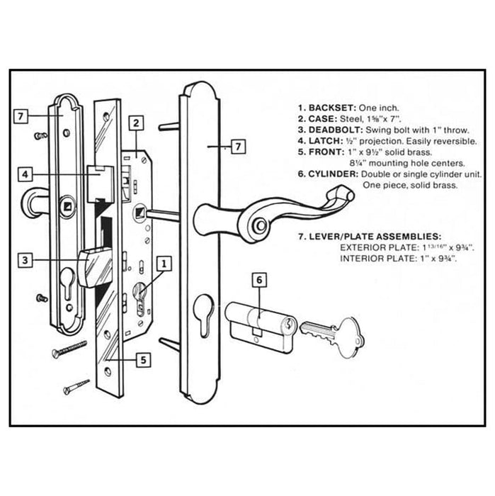 Marks Euro SlimLine Profile Cylinder – 60mm, KW1 Keyway, Double Cylinder