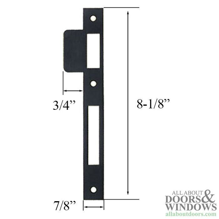 Mortise Lock Strike Plate – 8-1/8" Length